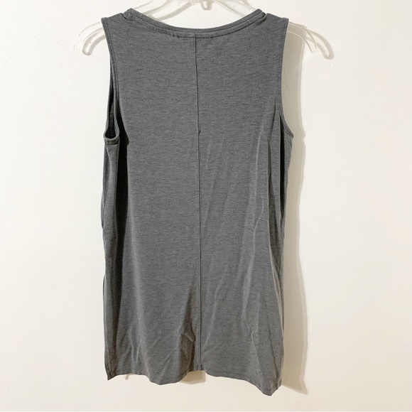Athleta Drape Side Split Sleeveless Tunic Tank Top Heather Gray Style 591361 🩶 - Picture 4 of 13